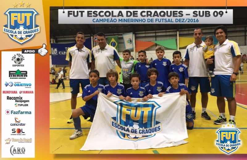 FUT CRAQUES É BI-CAMPEÃO DE FUTSAL SUB09 (DEZ-2017)